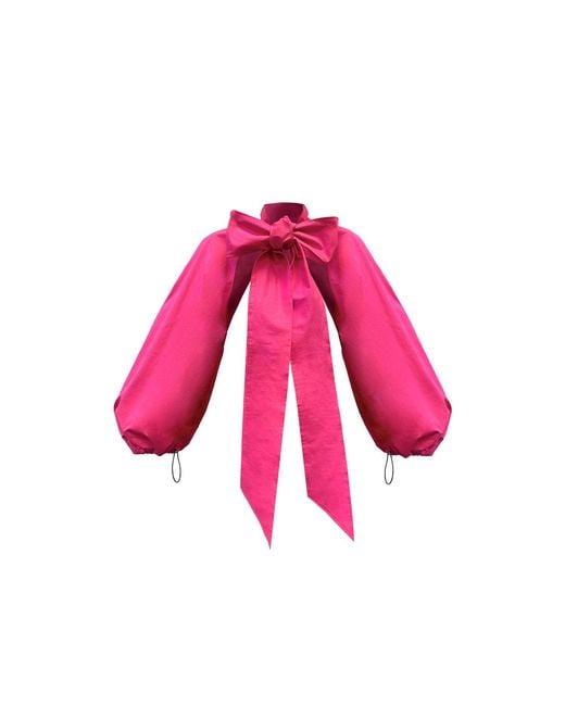 Monosuit Pink Bolero Shrug Sleeves Crop