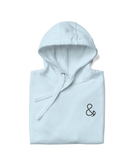 Anchor and Crew Blue Sky Mountain Pine Slow Sundays Running Club Cotton Blend Hoodie for men