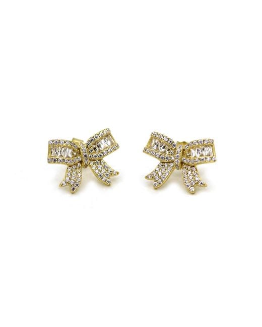 VicStoneNYC Fine Jewelry Metallic Elegant Ribbon Stud Earrings For for men