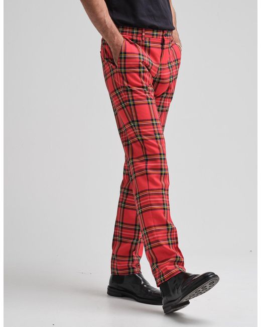 Gresham Blake Red Stewart Royal Tartan Trouser for men
