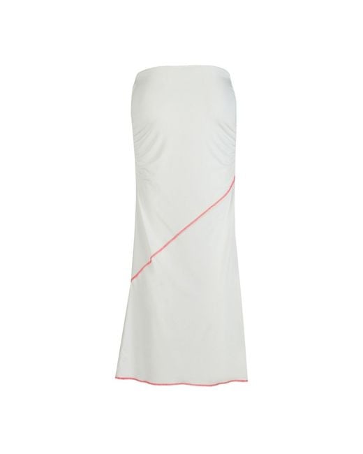 Herfetch White Stitched Skirt