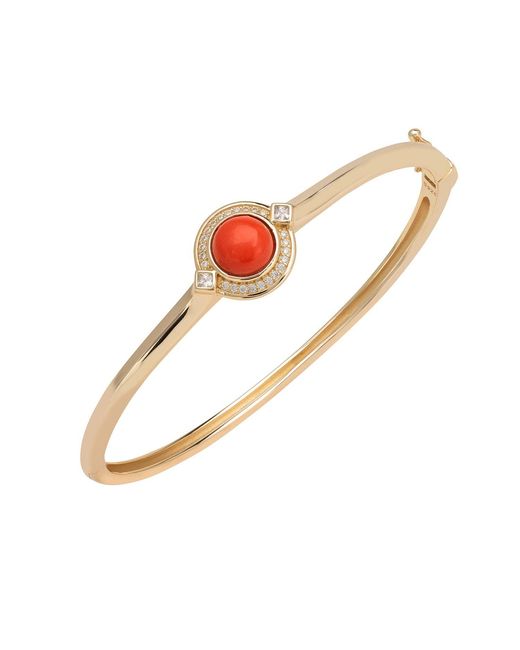 Latelita London Metallic Clara Bow Bangle Coral