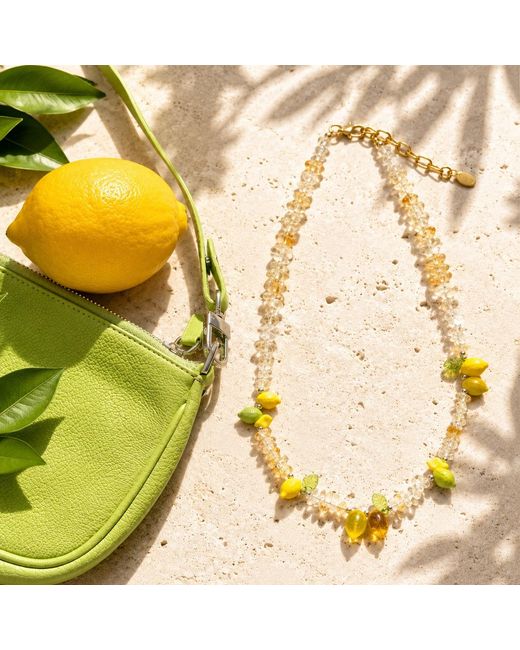 Ormiro Yellow Amalfi Limoncello Beaded Citrine Necklace