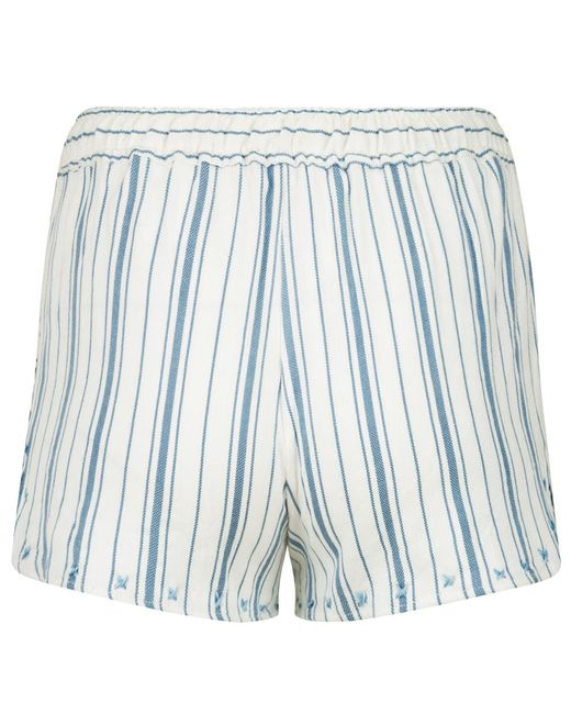 Boutique Kaotique Blue Handmade Moroccan Stripped Beach Shorts