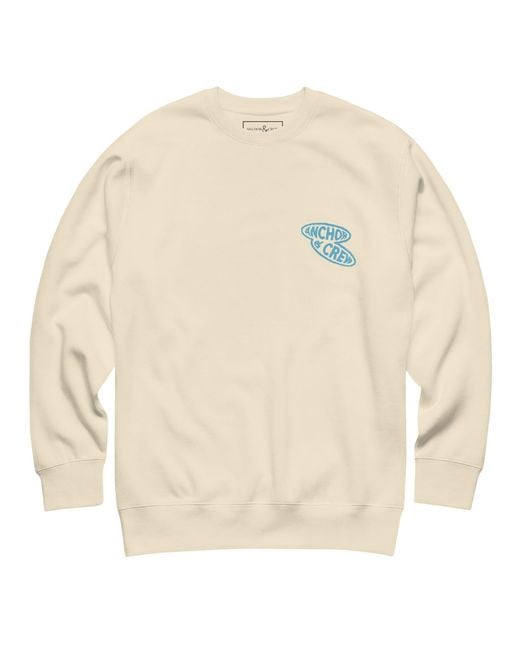 Anchor and Crew Neutrals Natural Surf N Waves Passenger Organic Cotton Sweatshirt