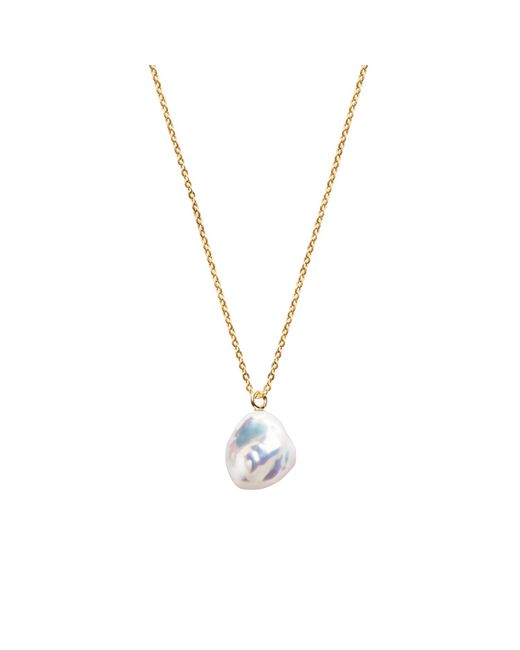 Ora Pearls Metallic Mermaid Keshi Pearl Fine Chain Necklace