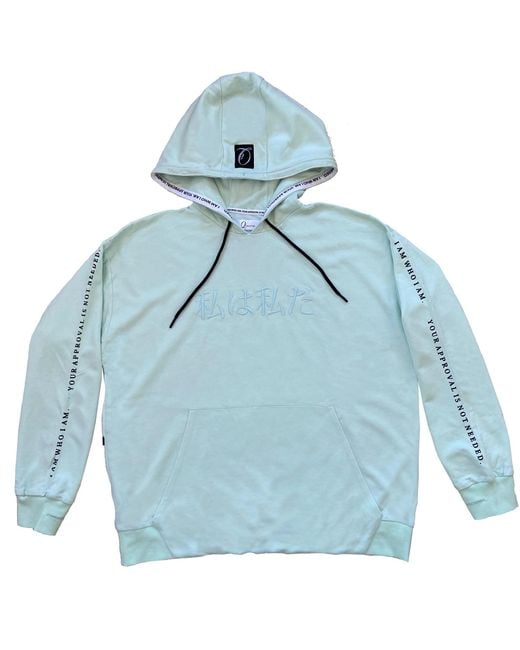 Quillattire Green Mint Mount Fuji Hoodie for men