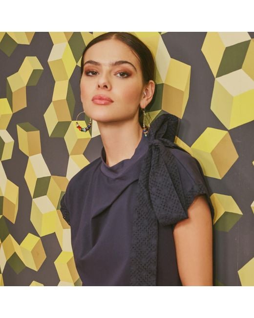 Emma Wallace Blue Lace Lana Top