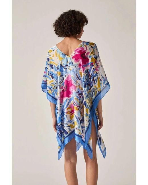 James Lakeland White Floral Mosaic Kaftan