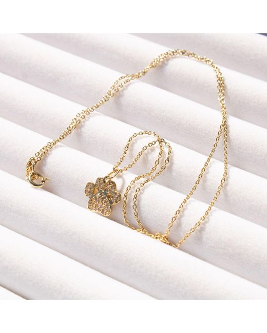 Belinda Jewelz Metallic Audrey Dog & Cat Paw Necklace