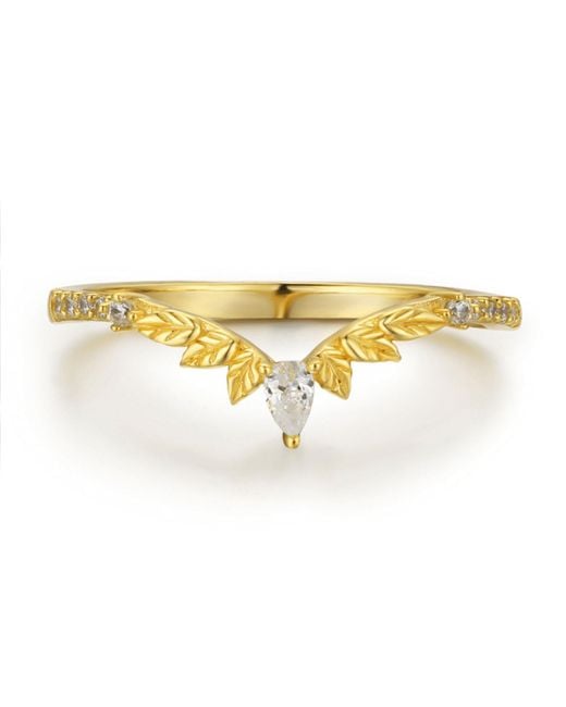 Azura Jewelry New York Yellow Woodland Stacking Band Vermeil