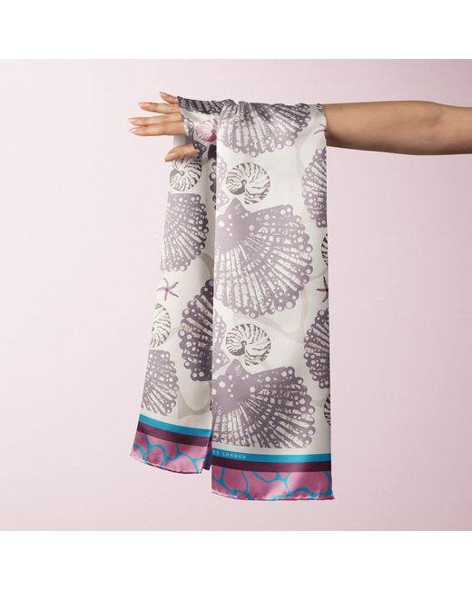 Lamberty Munich Multicolor Sea-Shells Classic Silk Scarf
