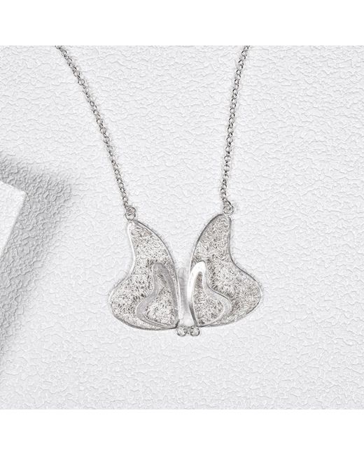 Far East Jewelry Metallic Handcrafted Love Butterfly Necklace