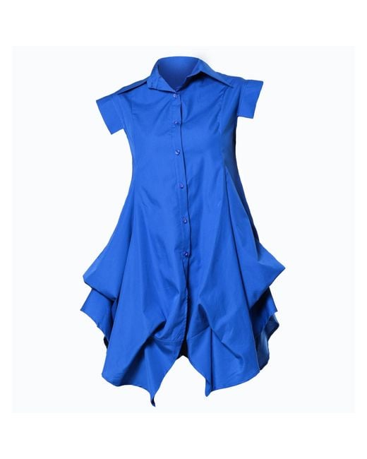 Metamorph Blue Loose Sleeveless Shirt