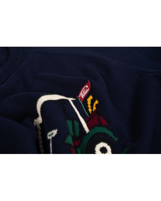 FELLA SWIM Blue Graham Golf Cart Knit for men
