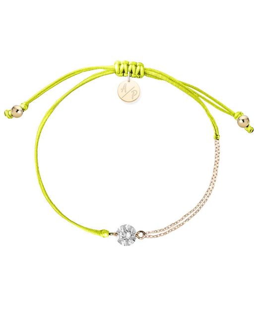 Adriana Pappas Designs Metallic Cz Solitaire Bracelet On Colored Cord