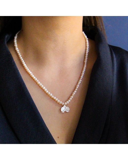 Agora Jewellery Metallic Orchid Pearl Necklace