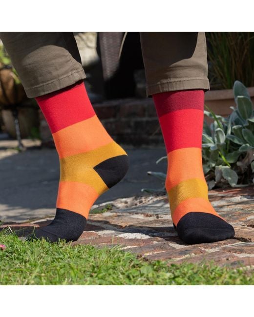 Peper Harow - Made in England Multicolor Block Stripe Socks Bundle for men