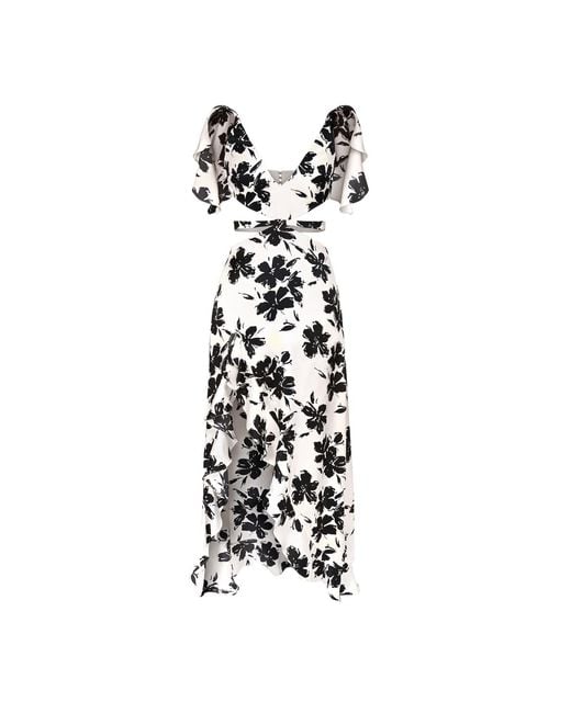 Anse Victorin White Angelina Silk Dress