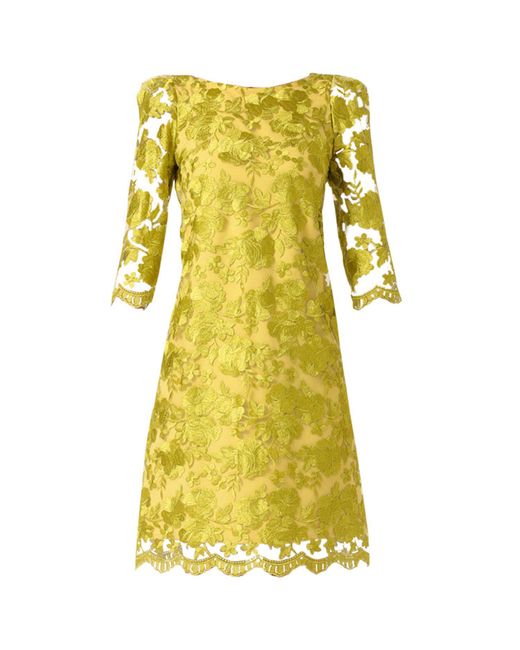 SACHA DRAKE Yellow Layla Shift Dress