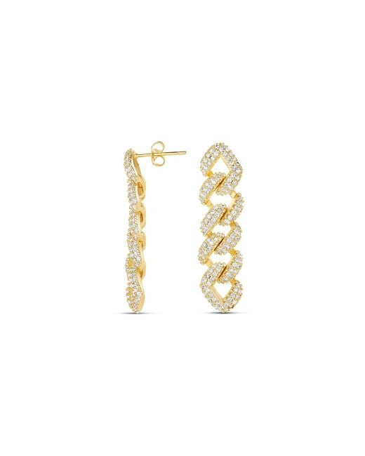 SHYMI Metallic Pave Cuban Earrings