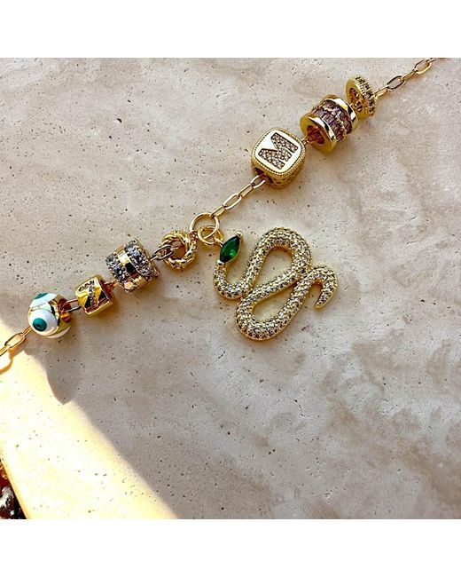 Alexie of Athens Metallic Dainty Paperclip Charm Chain
