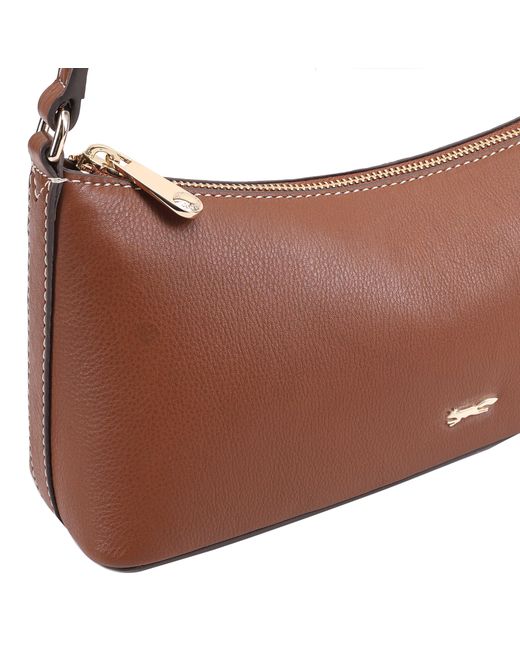 Paul Costelloe Brown Zoey Leather Shoulder Bag