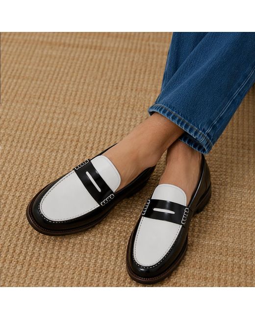 Freak Vault Black Penny Loafers for men