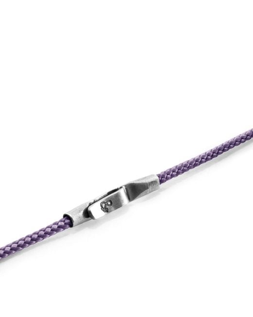 Anchor and Crew Purple Lilac Liverpool & Rope Bracelet