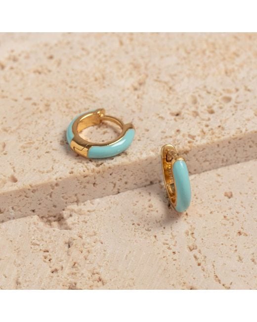 Claire Hill Designs Metallic Enamel Huggie Earrings