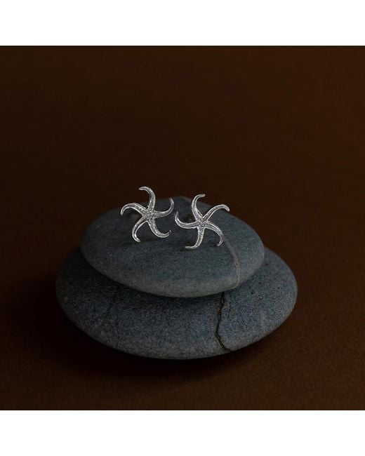 Zoe & Morgan Metallic Starfish Stud Earrings