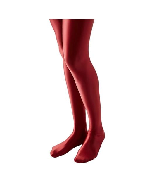 HIGH HEEL JUNGLE by KATHRYN EISMAN Red Mercury Tights