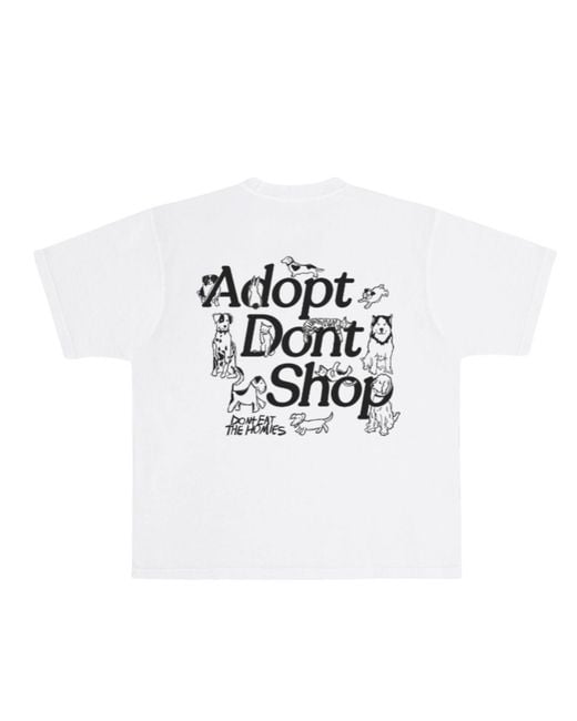 Dont Eat the Homies White Adopt Dont Shop Tee for men