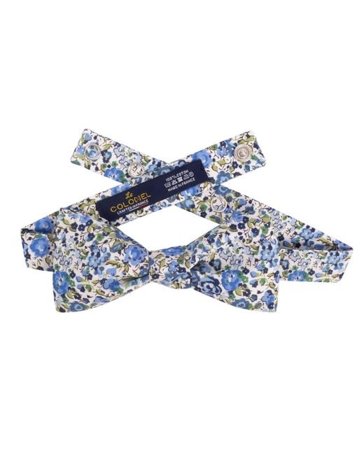 LE COLONEL Blue Emma Liberty Bow Tie for men