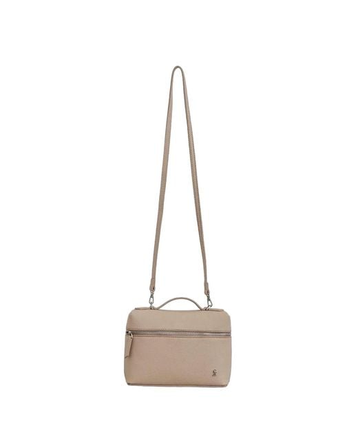 Sd Collection Natural Neutrals Sallie Leather Bag