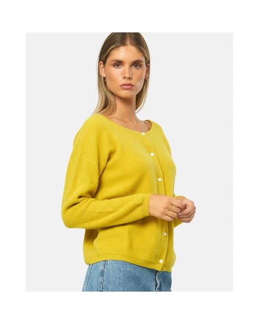Helen Mcalinden Yellow Greta Ochre Cashmere Cardigan