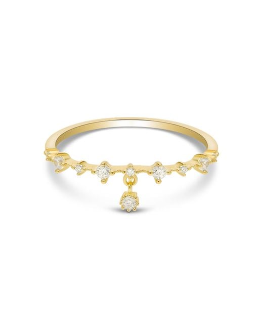 Esterah Metallic Cz Ring With Charm