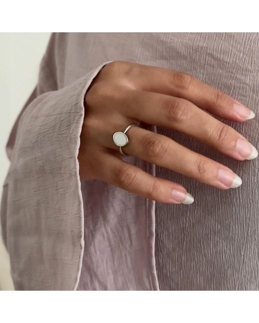 Fi Collection Metallic Sterling Agate Ring