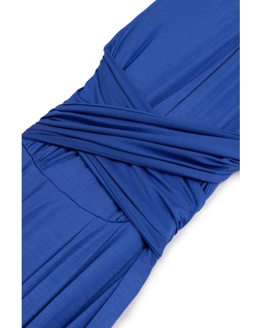 Nocturne Blue Royal Sleeveless Maxi Dress With Waist Detail