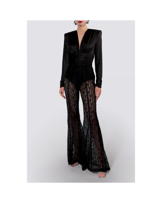 AGGI by HALEWSKI Black Lizzie Pearl Long Sleeve Top