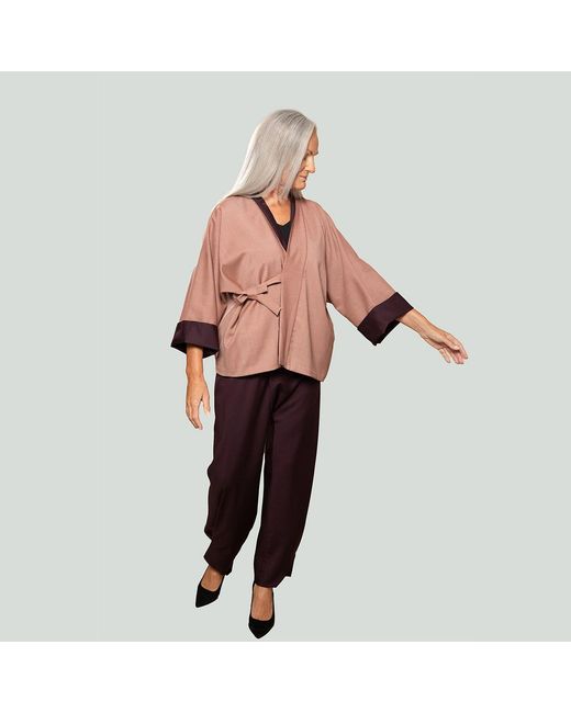 MOE Brown Plum/ Rose Wool Jacket Reversible