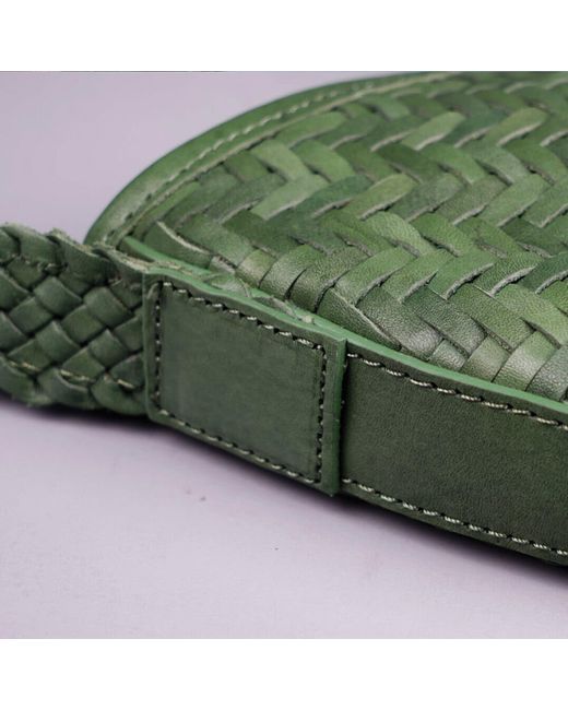 Rimini Green Hand Weaving Leather Shoulder 'Susanna'
