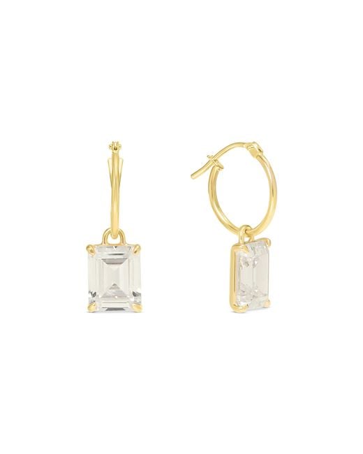 Esterah Metallic Baguette Drop Earrings