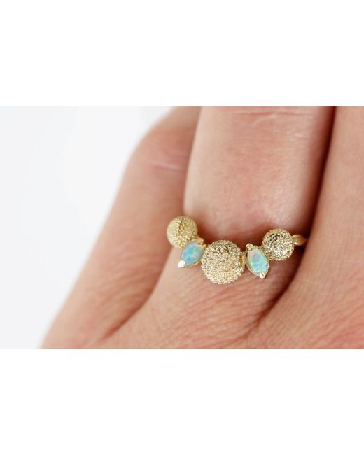 Lee Renee Metallic Dahlia Opal Ring