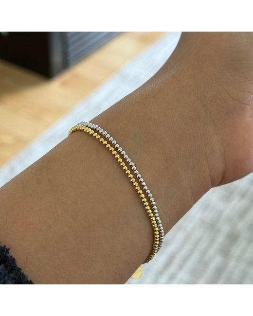 Nazzar Metallic Mini Beaded Stretch Bracelet