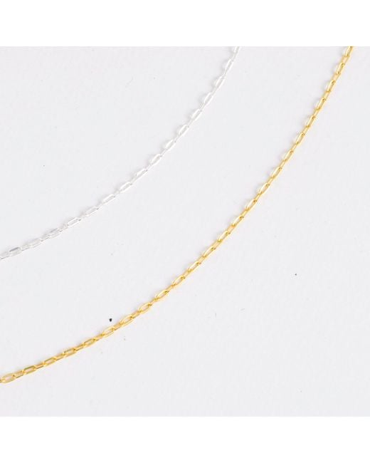 Lila Rasa Metallic Paperclip Chain Necklace Medium
