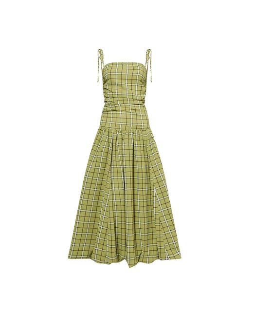 Amy Lynn Green Cher Alexa Check Puffball Dress