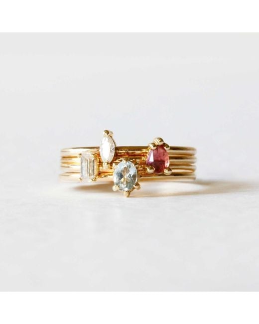 Lee Renee Metallic Moissanite Marquise Ring