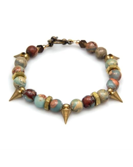 Rachel Nathan Metallic Neutrals On Point: Snakeskin Jasper Bracelet