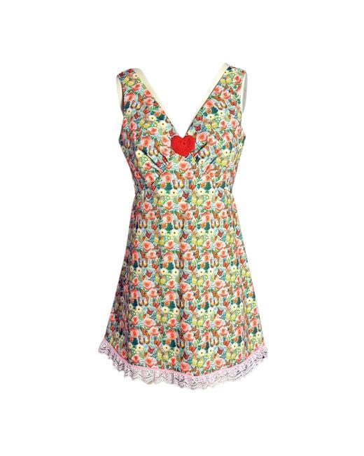 Couture to Your Door Multicolor Aline Mod Mini Floral Summer Dress